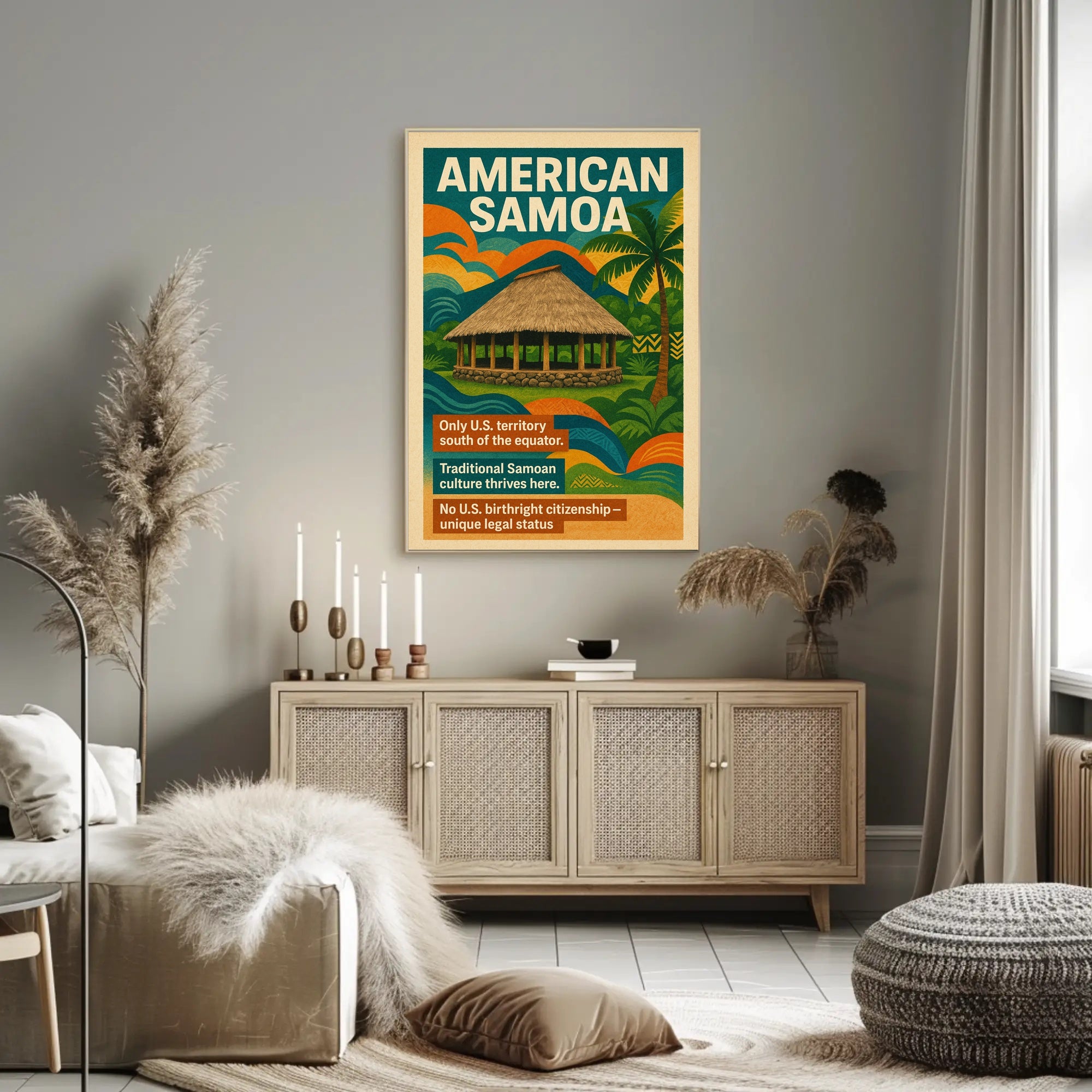 American Samoa Unique U.S. Territory Poster PosterGoat