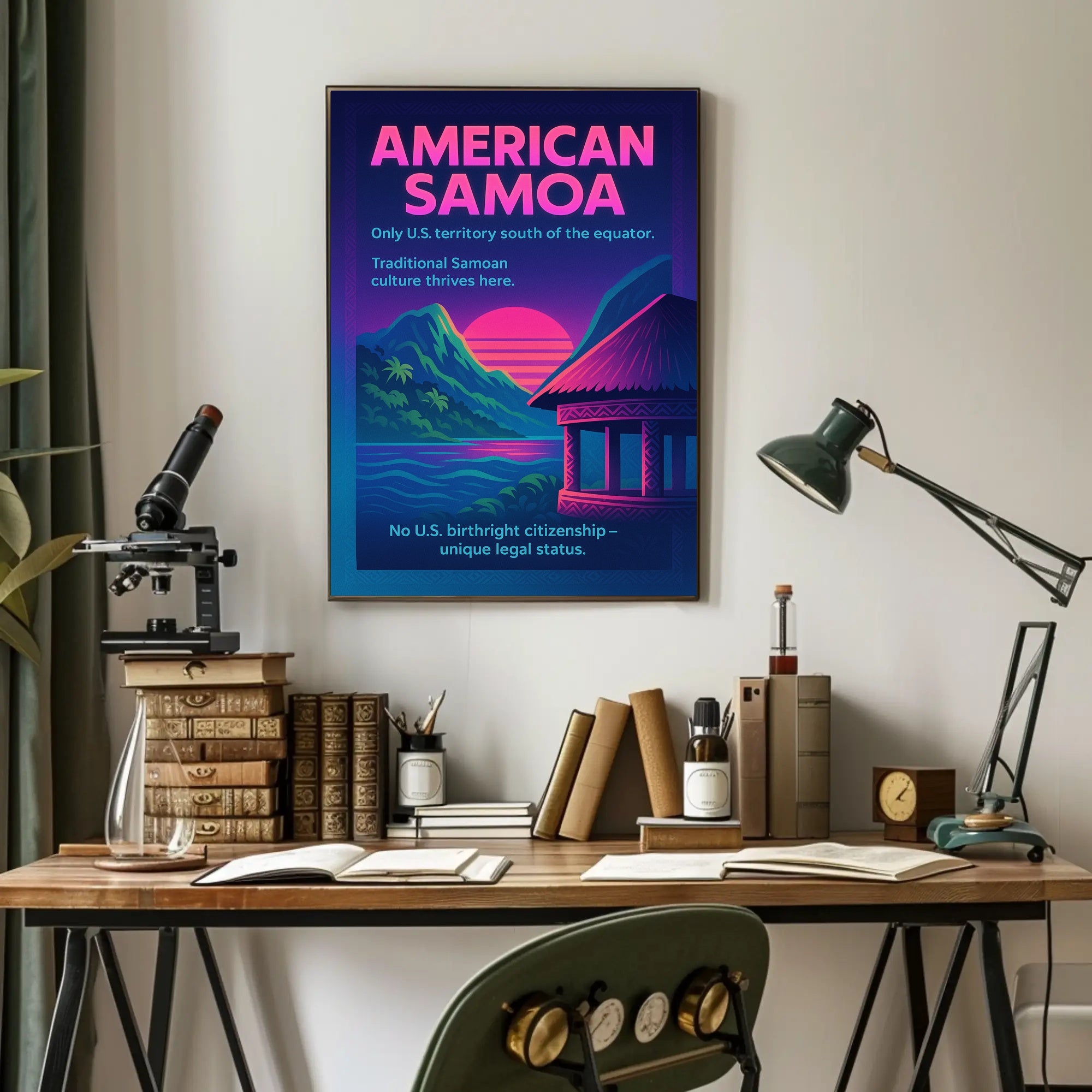 American Samoa Unique U.S. Territory Poster PosterGoat