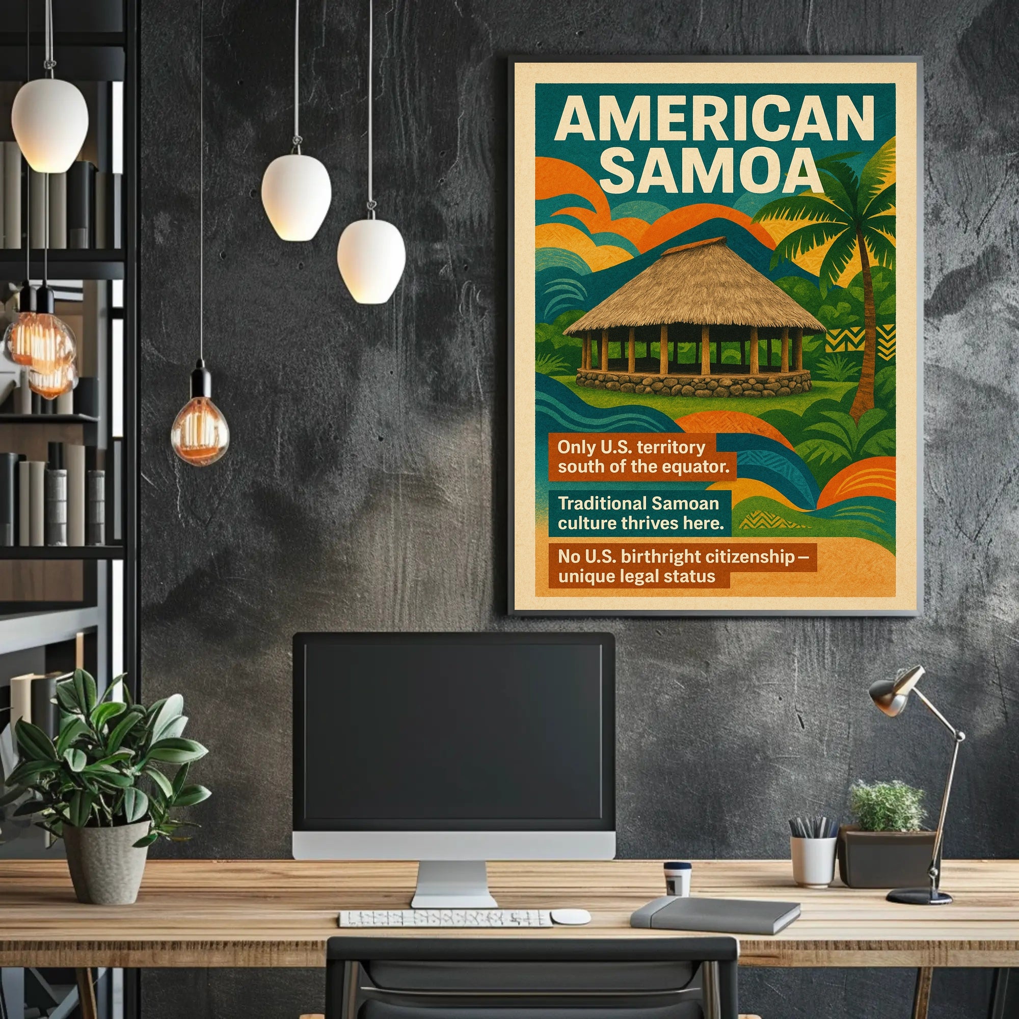 American Samoa Unique U.S. Territory Poster PosterGoat