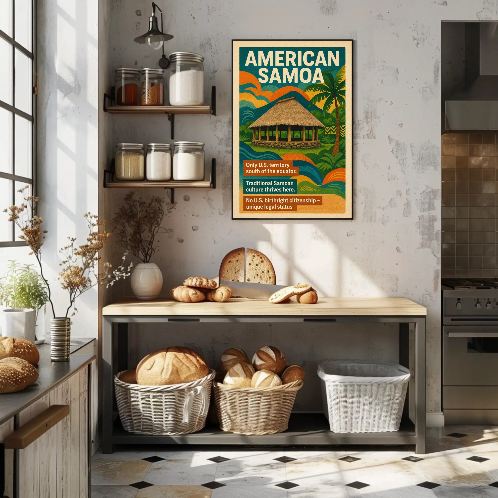 American Samoa Unique U.S. Territory Poster PosterGoat