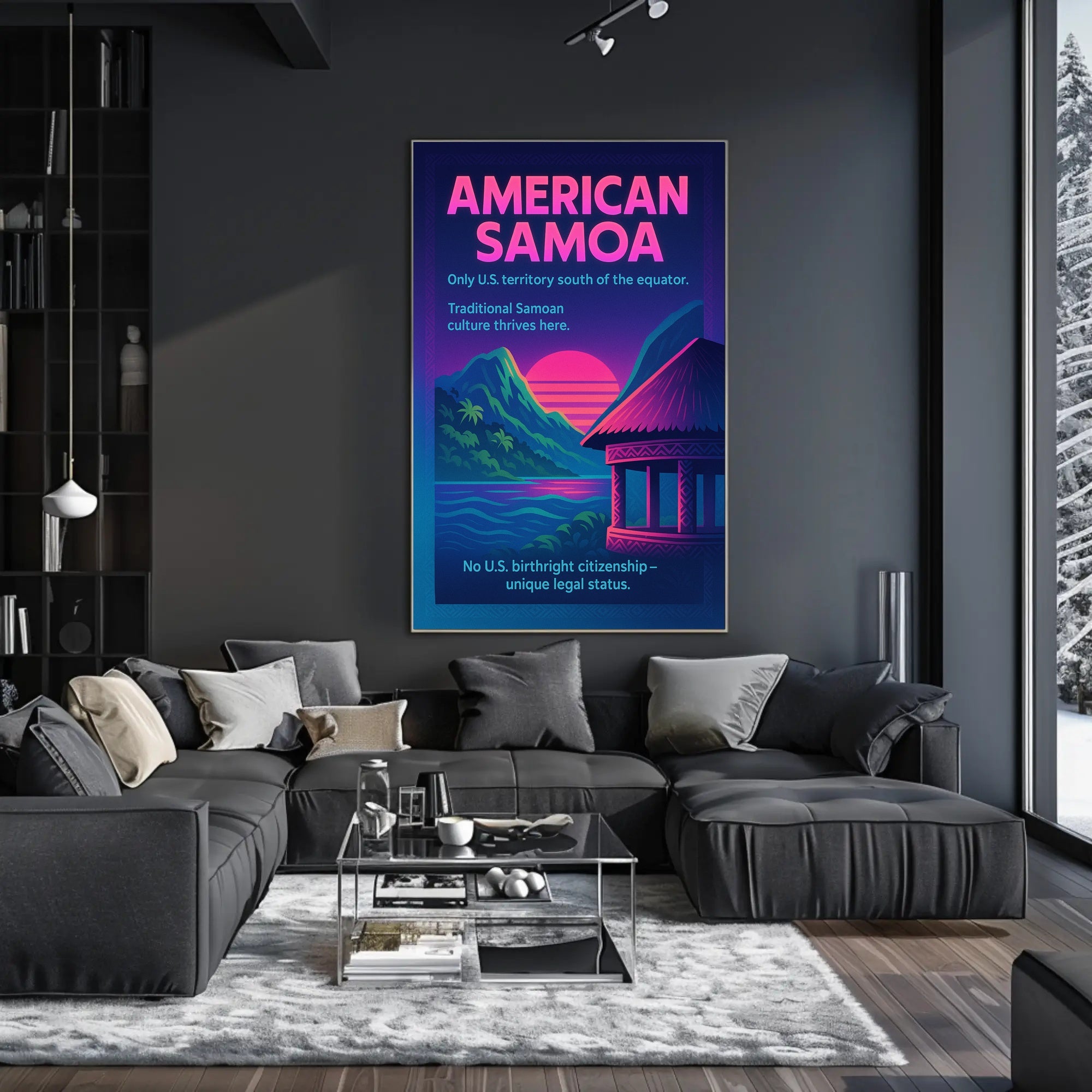 American Samoa Unique U.S. Territory Poster PosterGoat