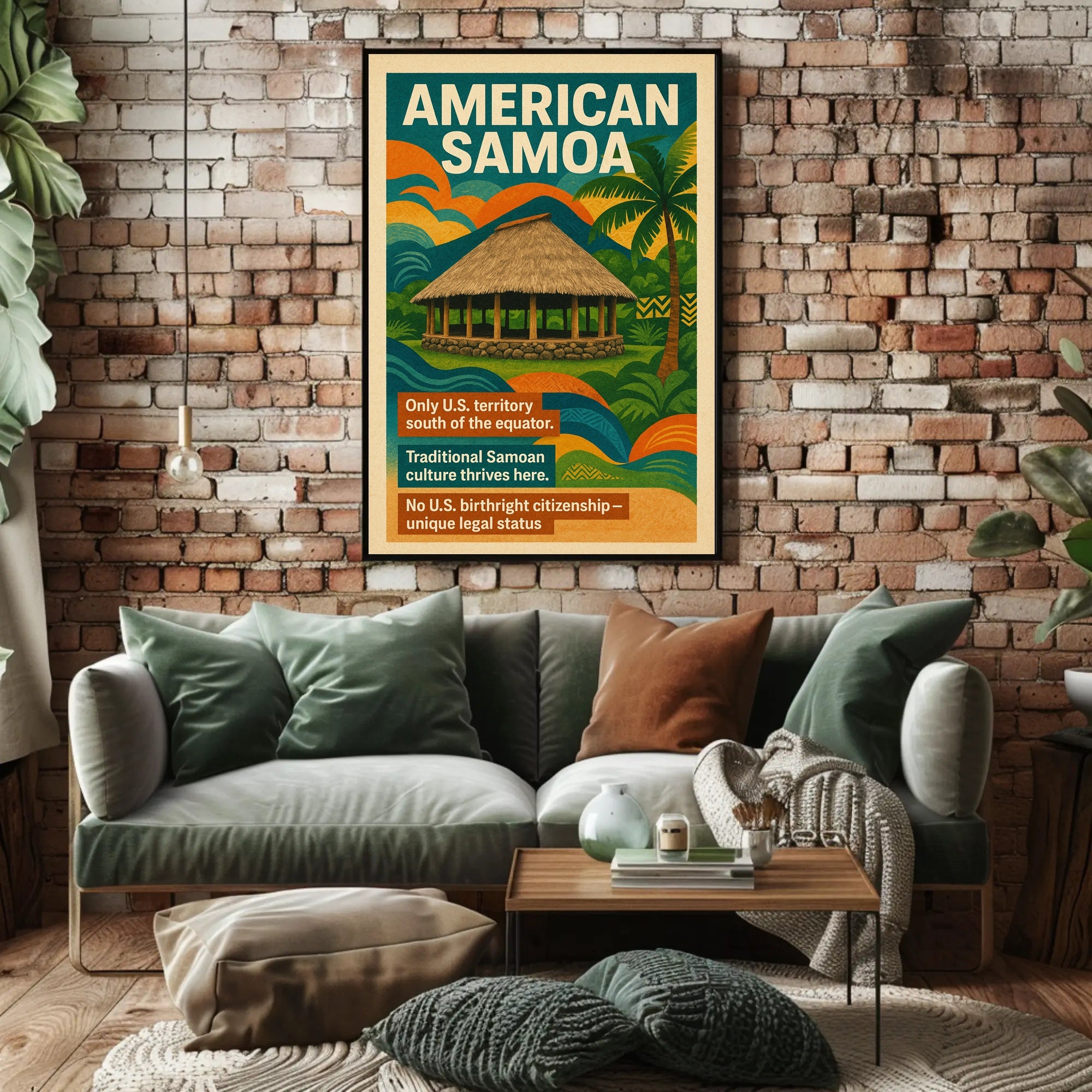 American Samoa Unique U.S. Territory Poster PosterGoat