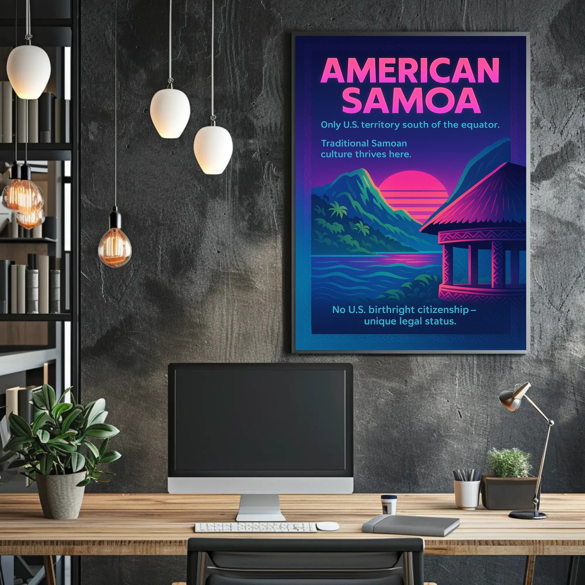 American Samoa Unique U.S. Territory Poster PosterGoat