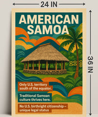 American Samoa Unique U.S. Territory Poster PosterGoat