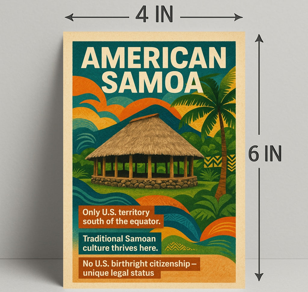 American Samoa Unique U.S. Territory Poster PosterGoat