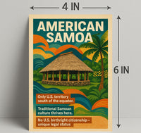 American Samoa Unique U.S. Territory Poster PosterGoat