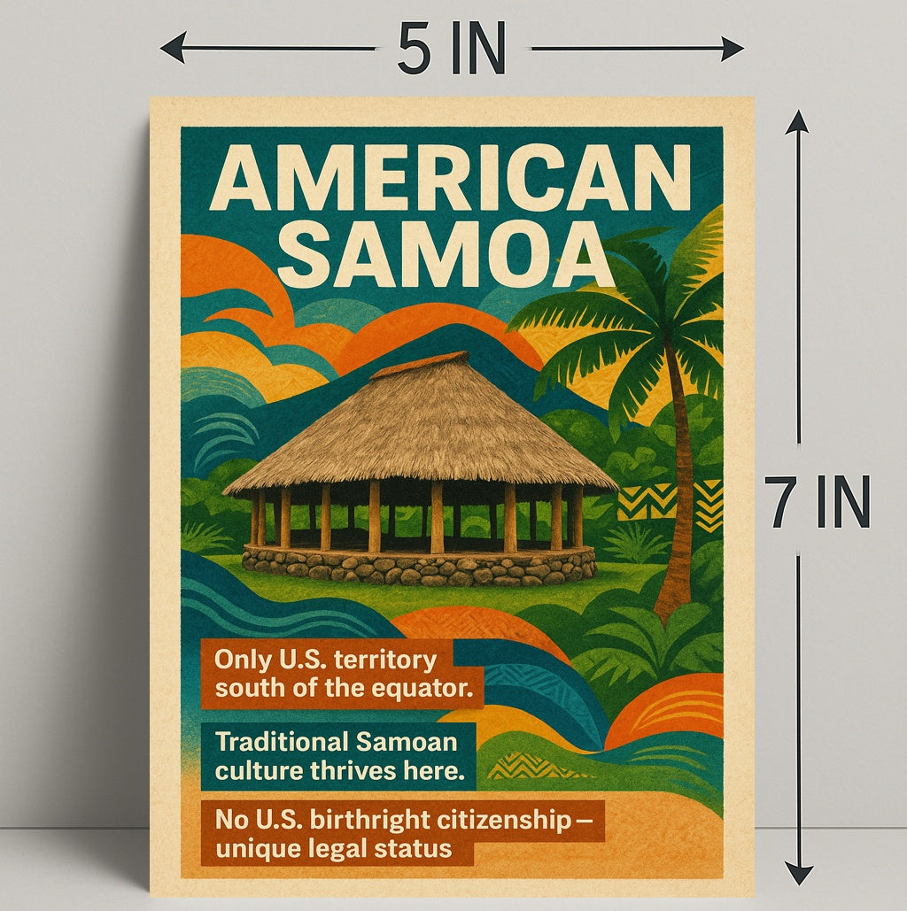 American Samoa Unique U.S. Territory Poster PosterGoat