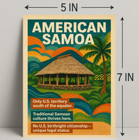American Samoa Unique U.S. Territory Poster PosterGoat
