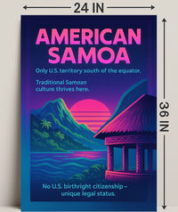 American Samoa Unique U.S. Territory Poster PosterGoat