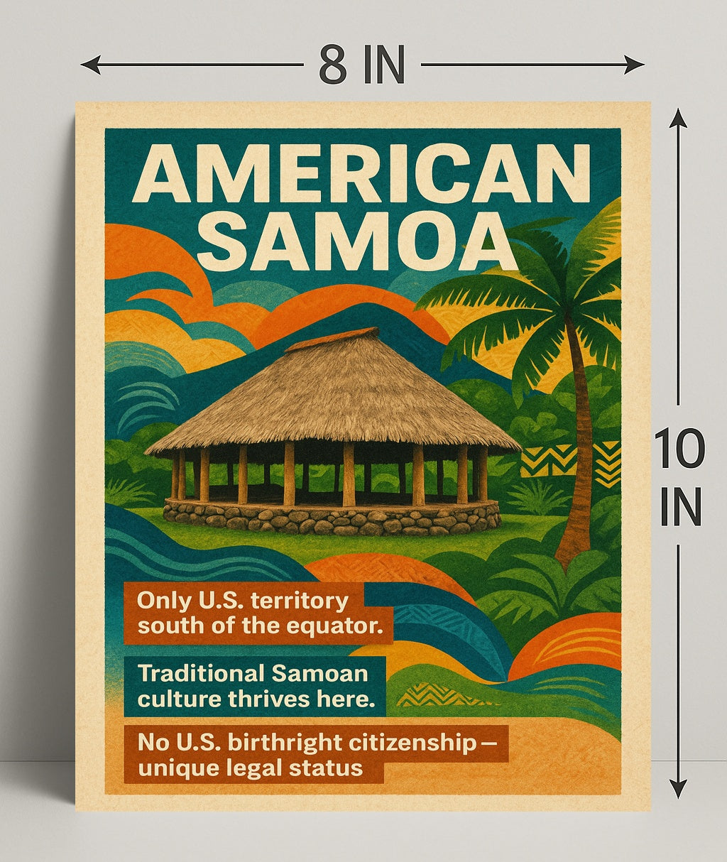 American Samoa Unique U.S. Territory Poster PosterGoat