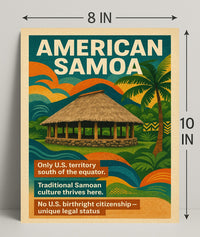 American Samoa Unique U.S. Territory Poster PosterGoat