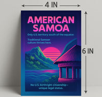 American Samoa Unique U.S. Territory Poster PosterGoat