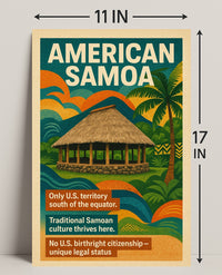 American Samoa Unique U.S. Territory Poster PosterGoat