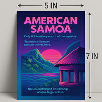 American Samoa Unique U.S. Territory Poster PosterGoat