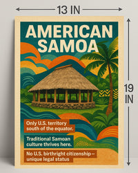 American Samoa Unique U.S. Territory Poster PosterGoat