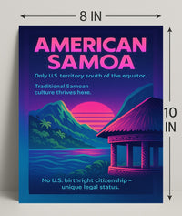 American Samoa Unique U.S. Territory Poster PosterGoat