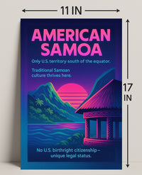 American Samoa Unique U.S. Territory Poster PosterGoat