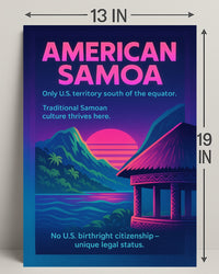 American Samoa Unique U.S. Territory Poster PosterGoat