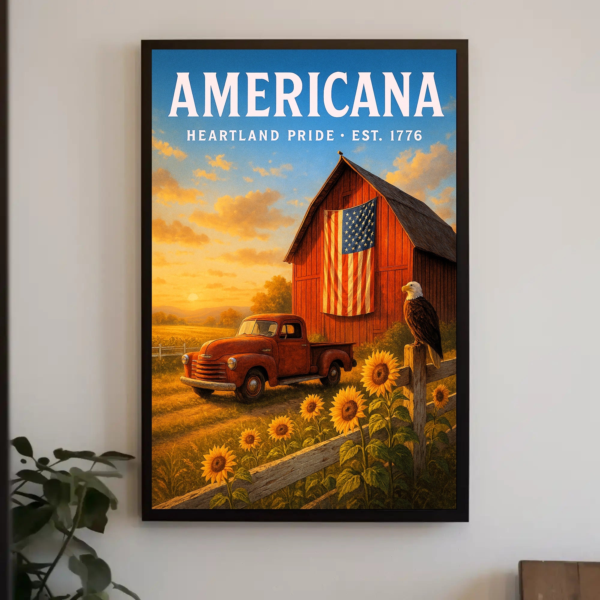 Americana Heartland Poster PosterGoat