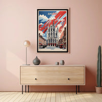 Amiens Cathedral Vibrant Cityscape Artistic Poster PosterGoat