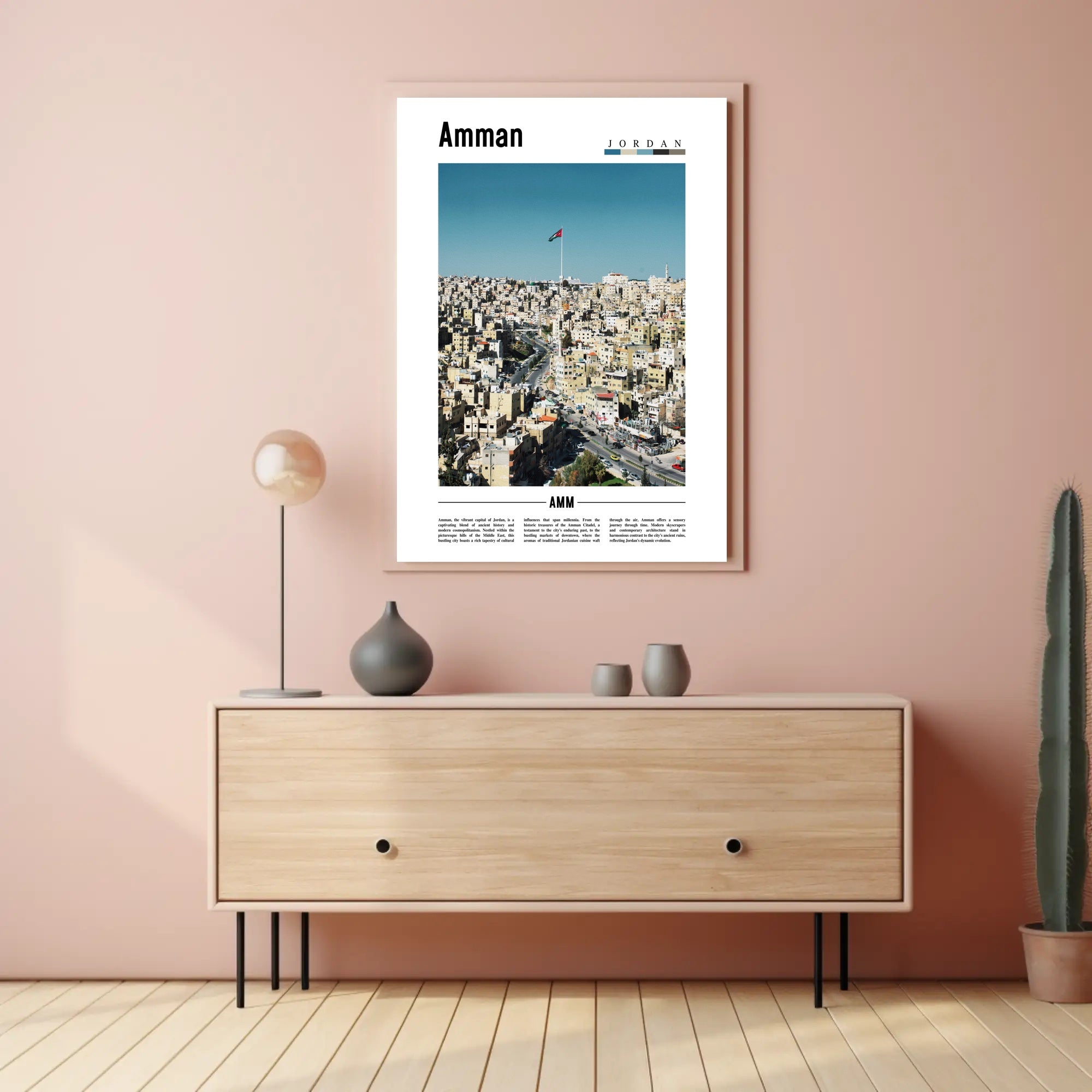 Amman Cityscape: Blend of Old and New Urban or Cityscape Poster PosterGoat