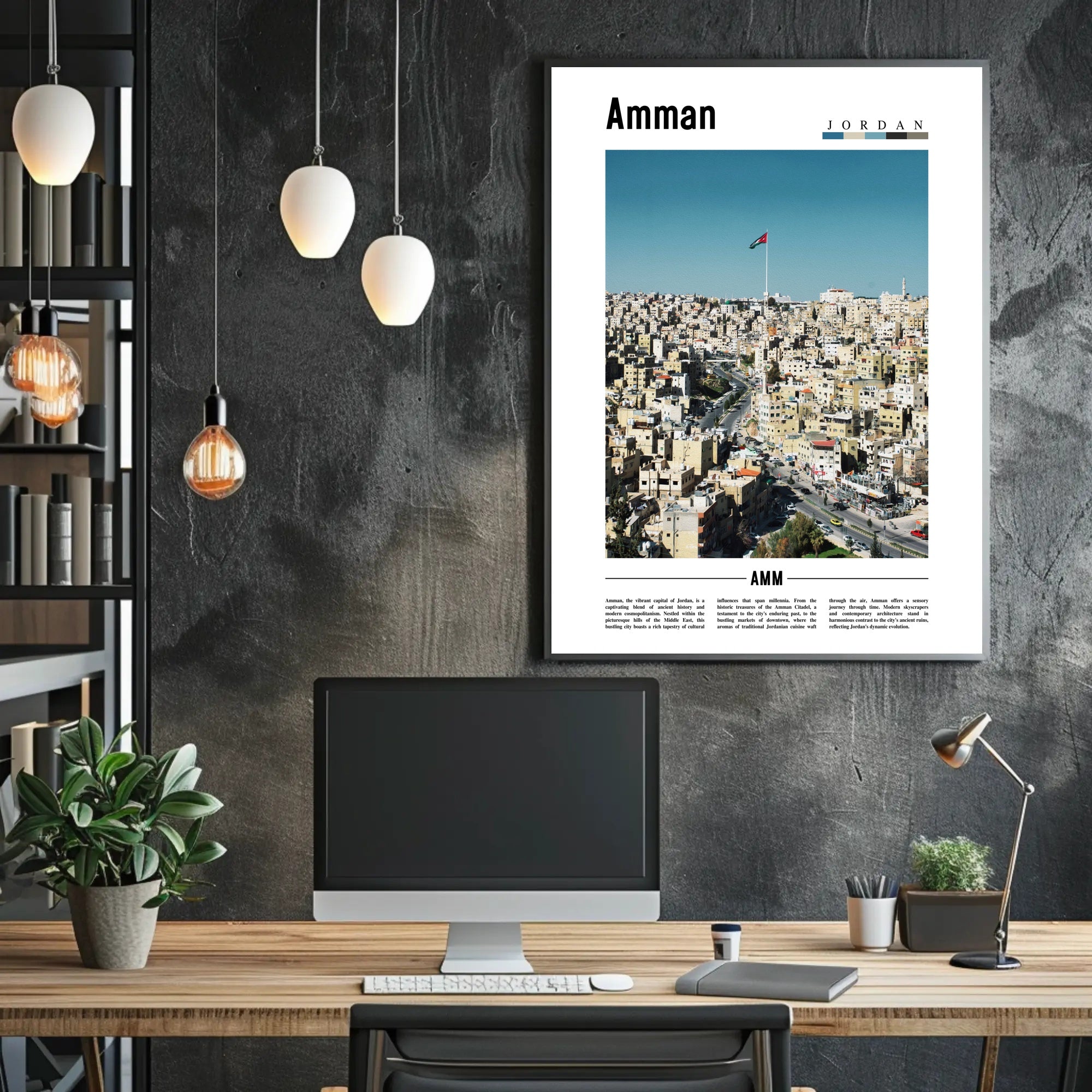 Amman Cityscape: Blend of Old and New Urban or Cityscape Poster PosterGoat
