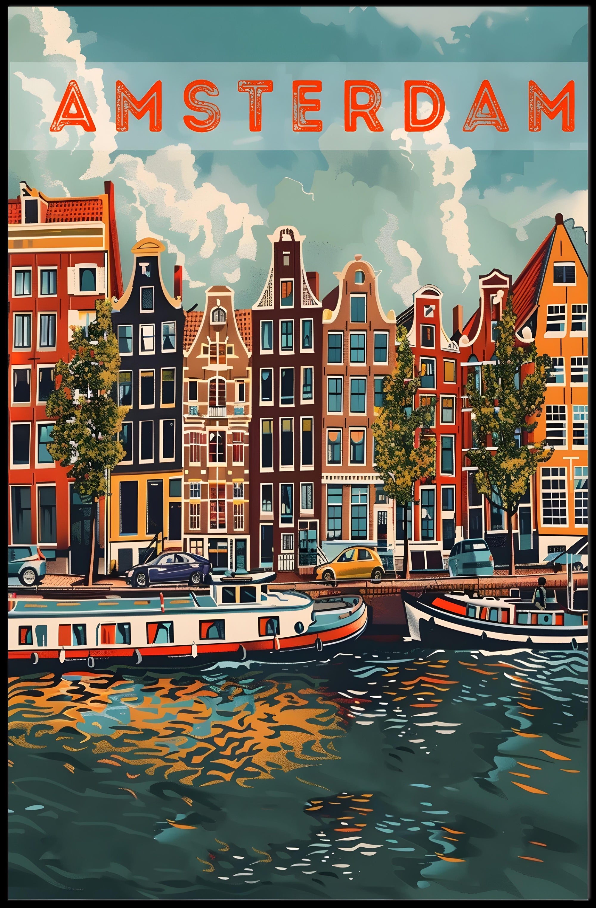 Amsterdam Canal View Poster PosterGoat