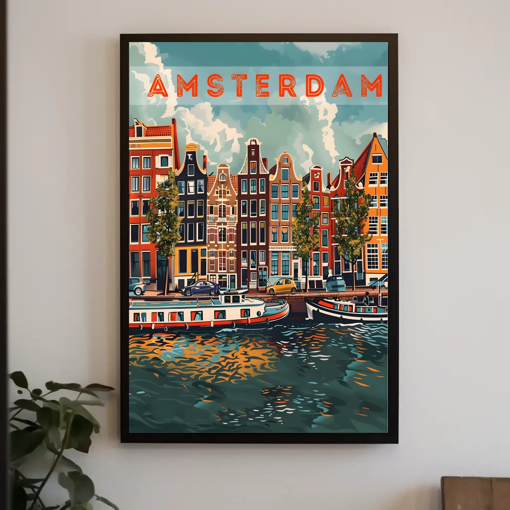 Amsterdam Canal View Poster PosterGoat