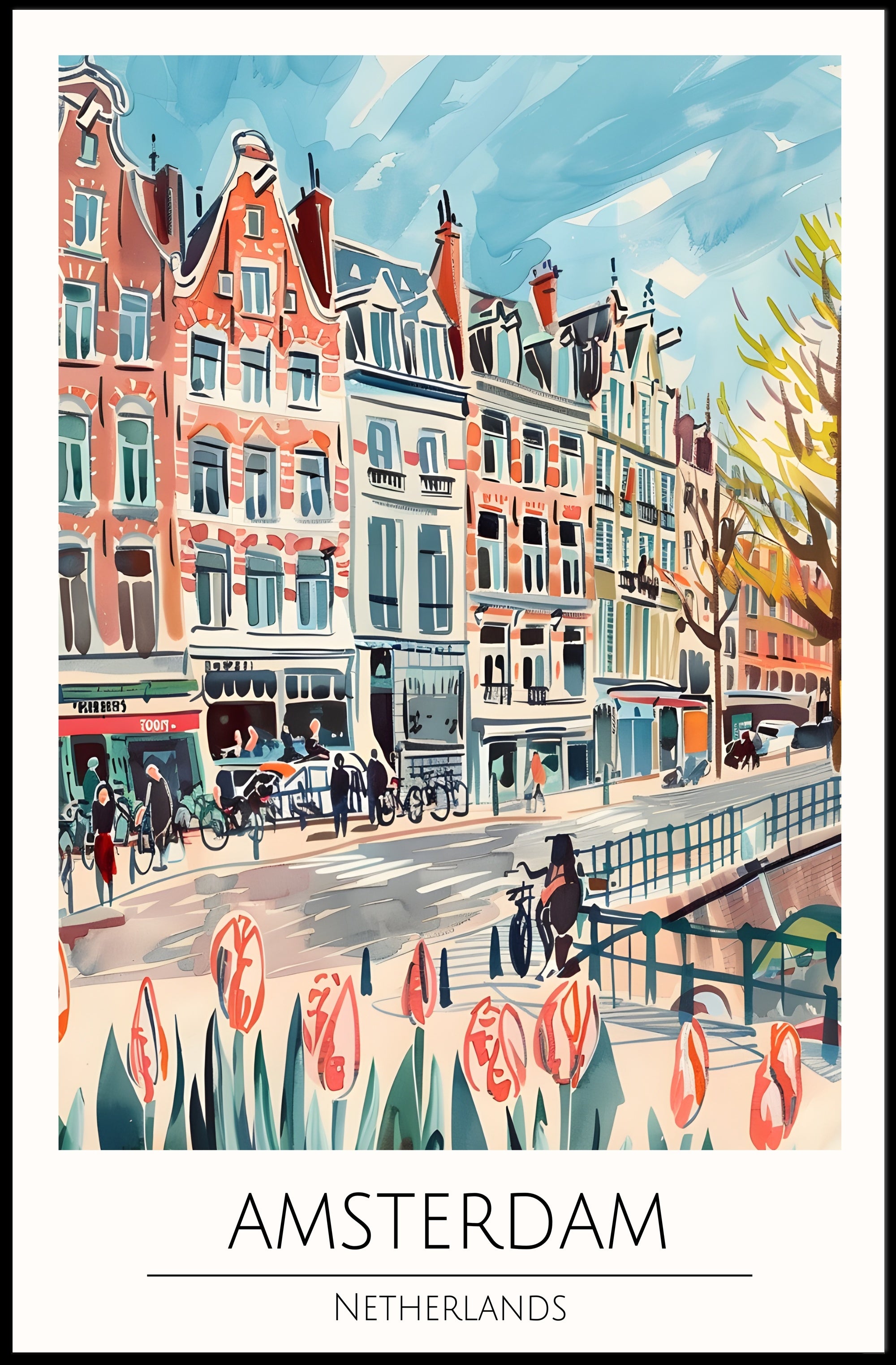 Amsterdam Cityscape Poster PosterGoat