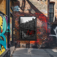 Amsterdam Red Bicycle Nostalgia Travel Poster PosterGoat