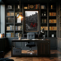 Amsterdam Red Bicycle Nostalgia Travel Poster PosterGoat