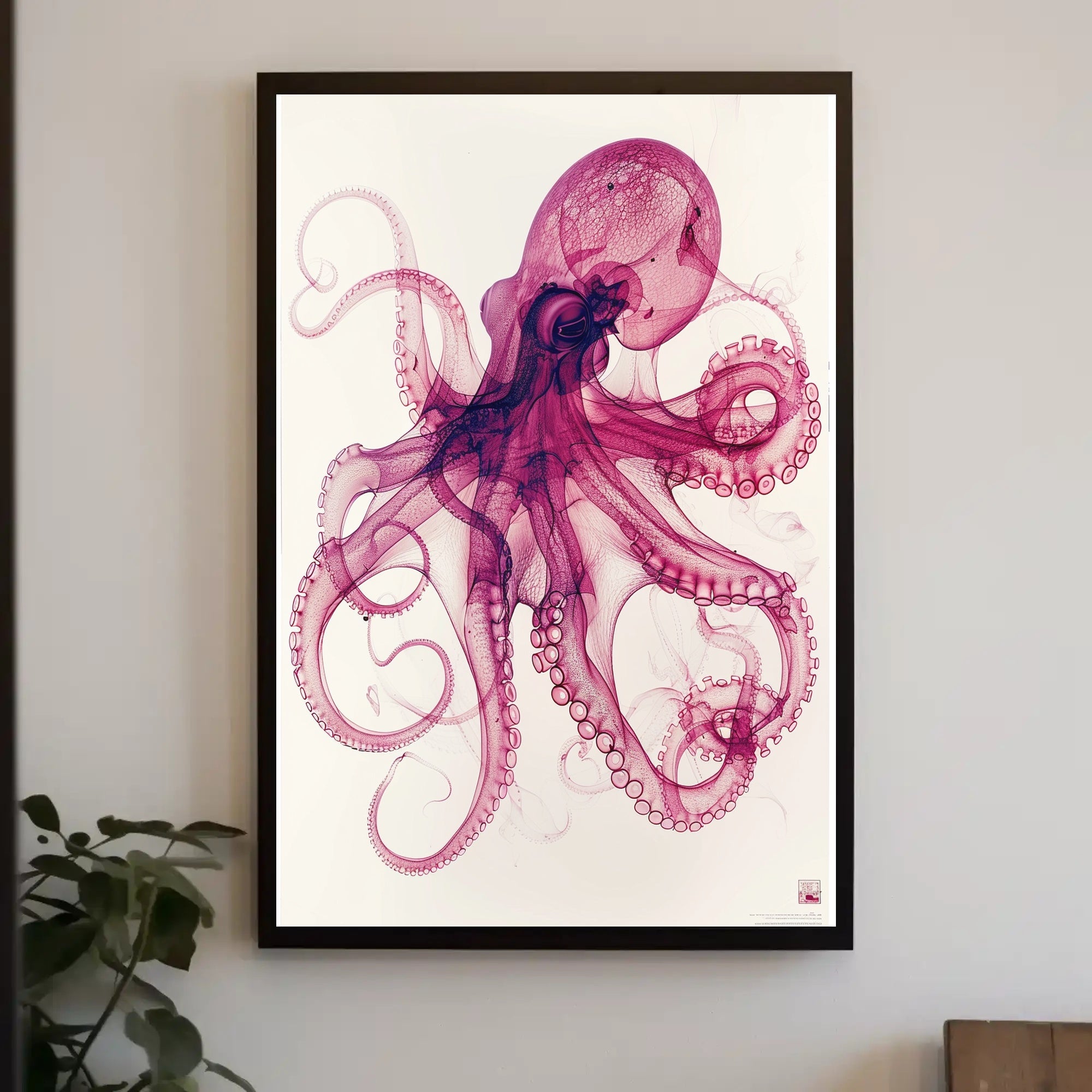 Anatomical Octopus Illustration in Artistic Animal Poster PosterGoat