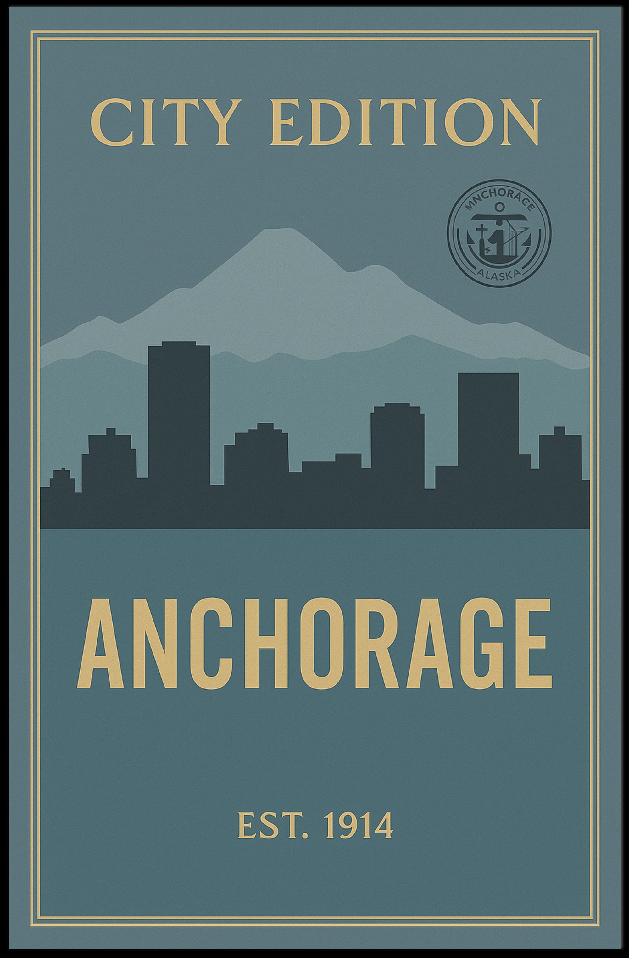 Anchorage City Edition Poster PosterGoat