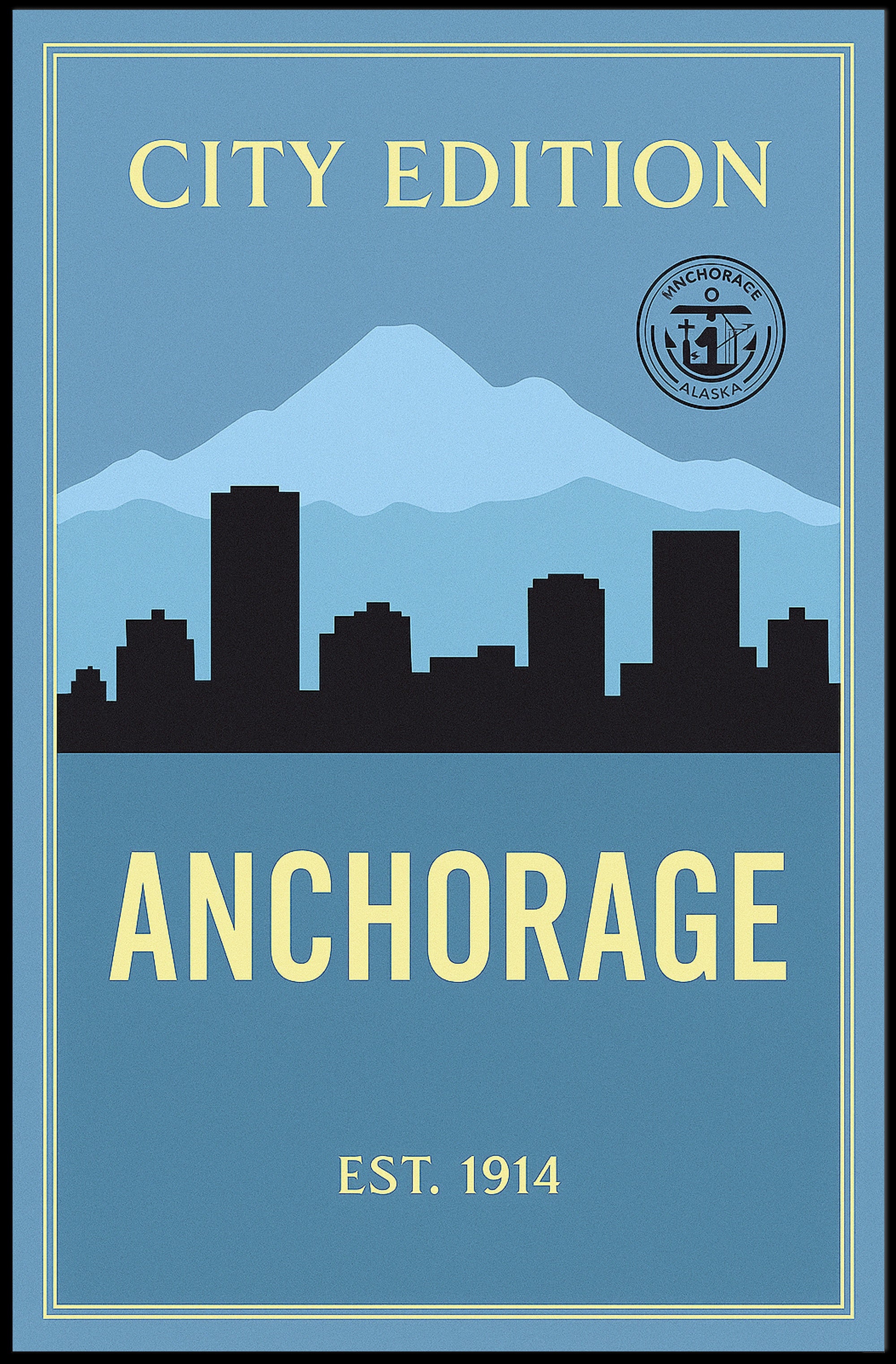 Anchorage City Edition Poster PosterGoat