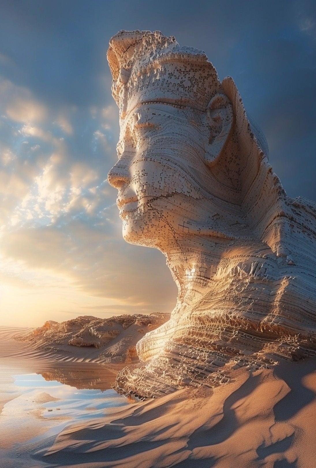 Ancient Desert Sculpture Art - Abstract, Artistic, or Pop Culture Poster PosterGoat