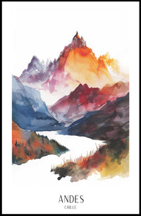 Andes Sunrise Travel Poster PosterGoat