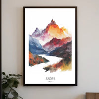 Andes Sunrise Travel Poster PosterGoat