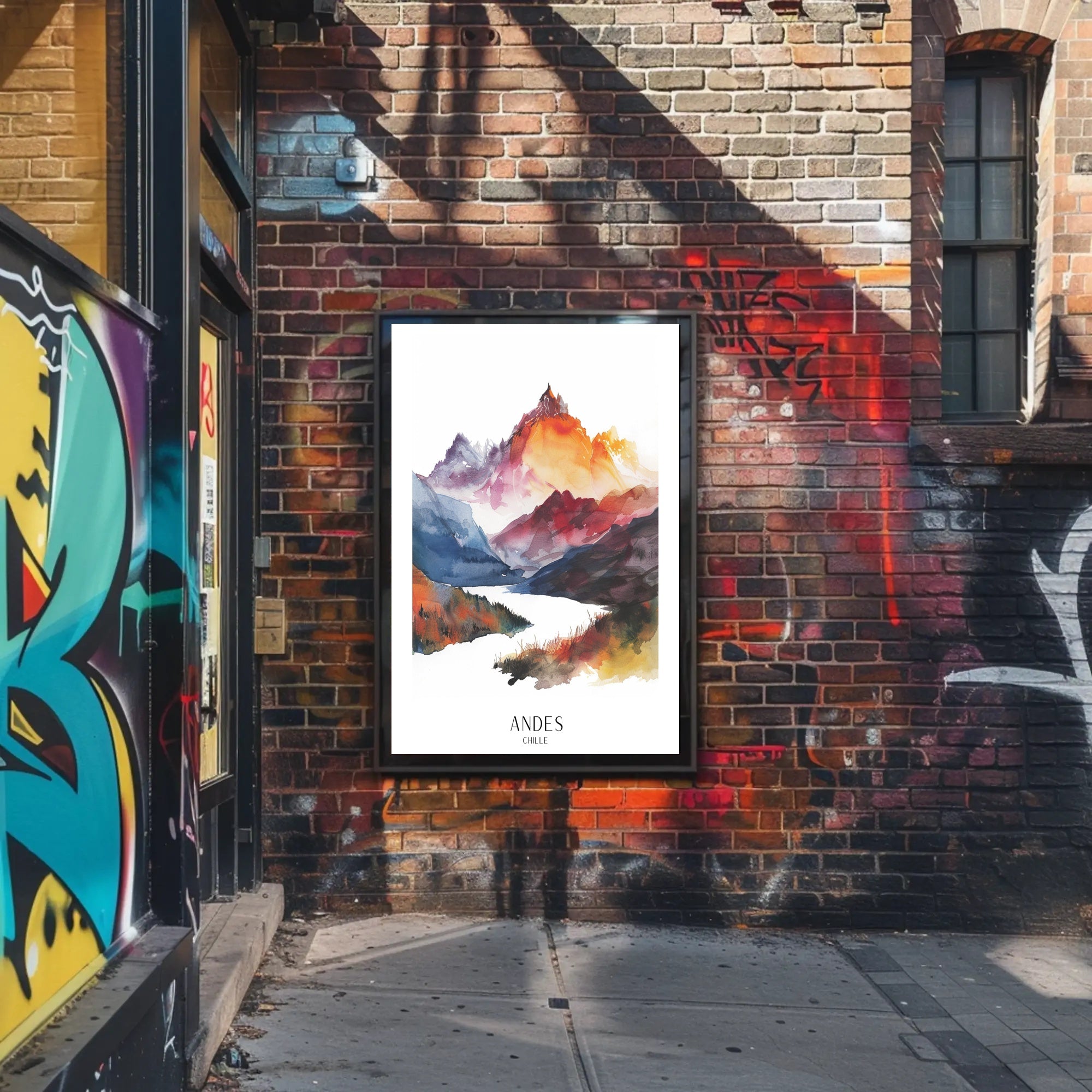 Andes Sunrise Travel Poster PosterGoat