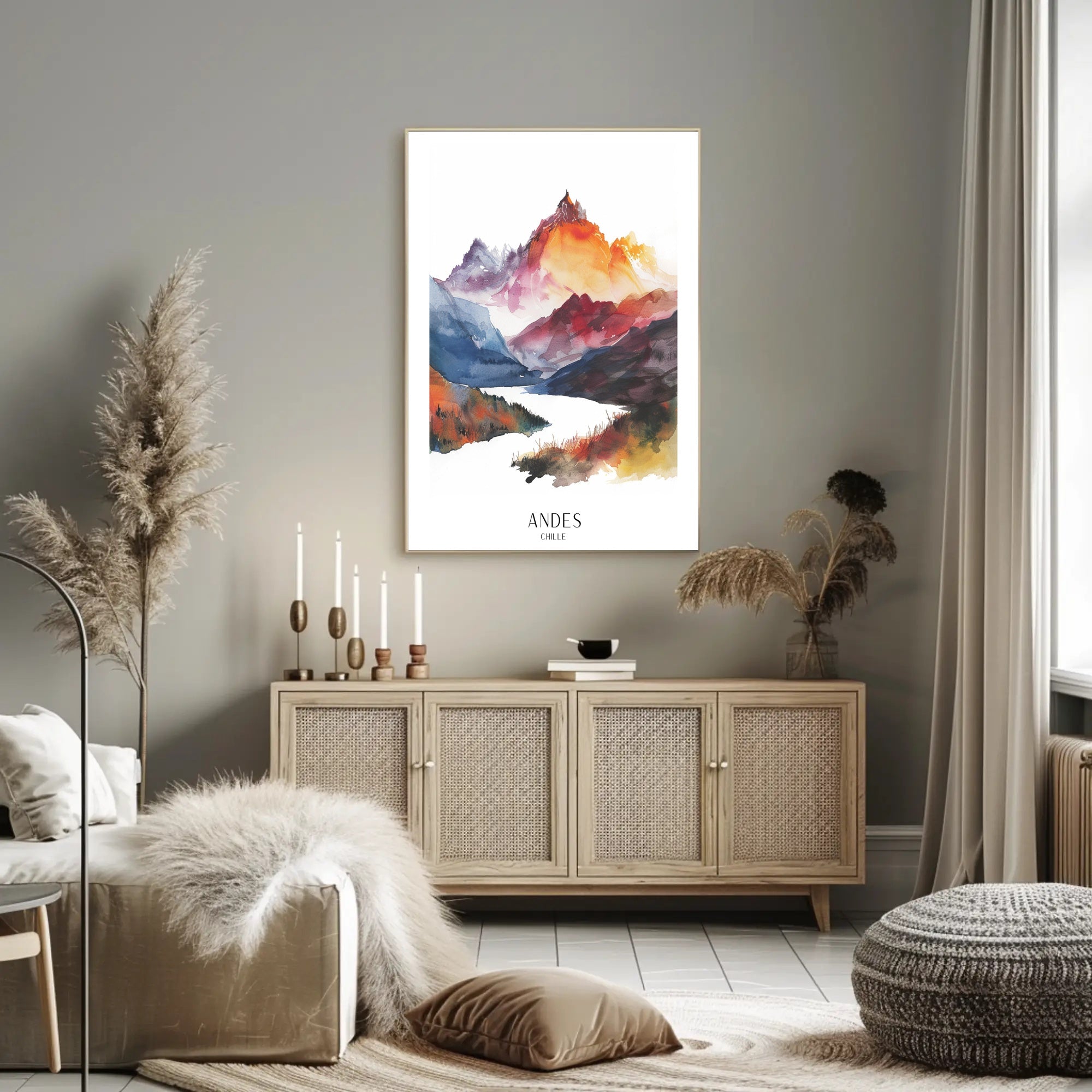 Andes Sunrise Travel Poster PosterGoat