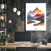 Andes Sunrise Travel Poster PosterGoat