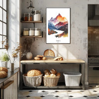 Andes Sunrise Travel Poster PosterGoat