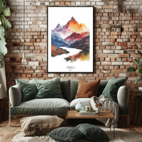 Andes Sunrise Travel Poster PosterGoat
