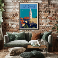 Andora Italy Scenic Coast Travel Poster PosterGoat