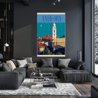 Andora Italy Scenic Coast Travel Poster PosterGoat