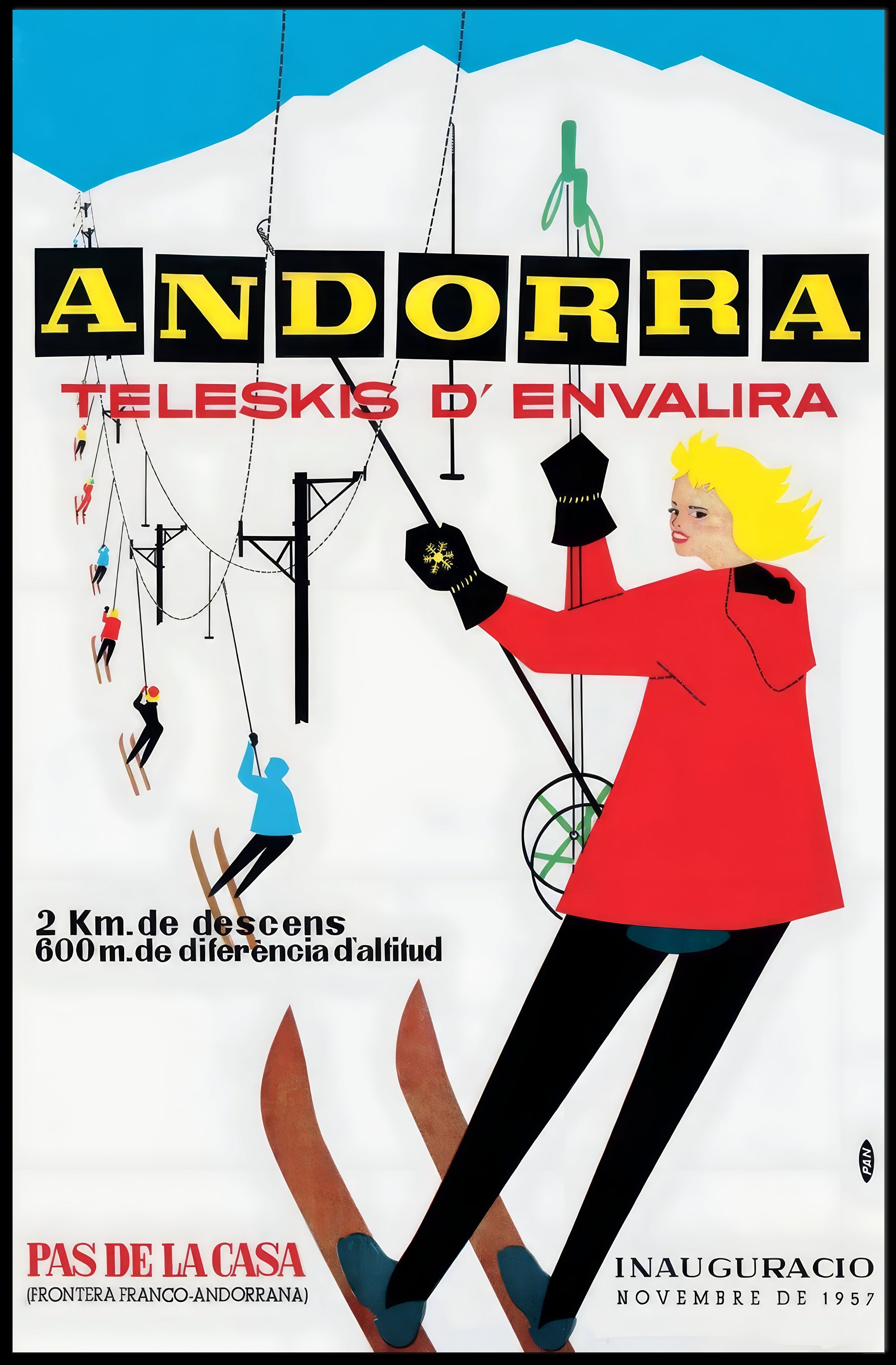 Andorra Teleskis d'Envalira Poster PosterGoat