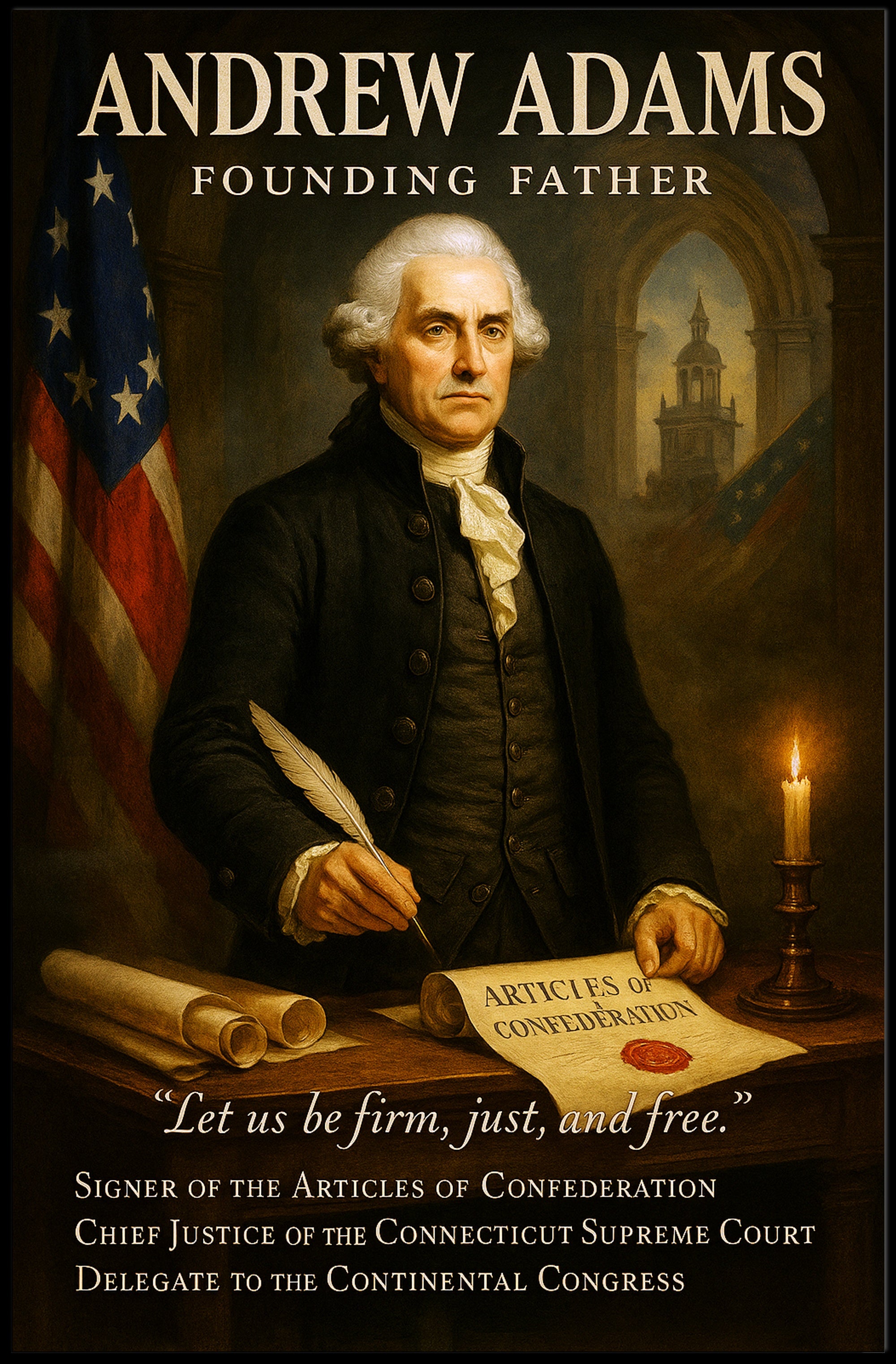 Andrew Adams Founding Father Poster PosterGoat