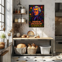 Andrew Jackson Vibrant Pop Art Historical Poster PosterGoat