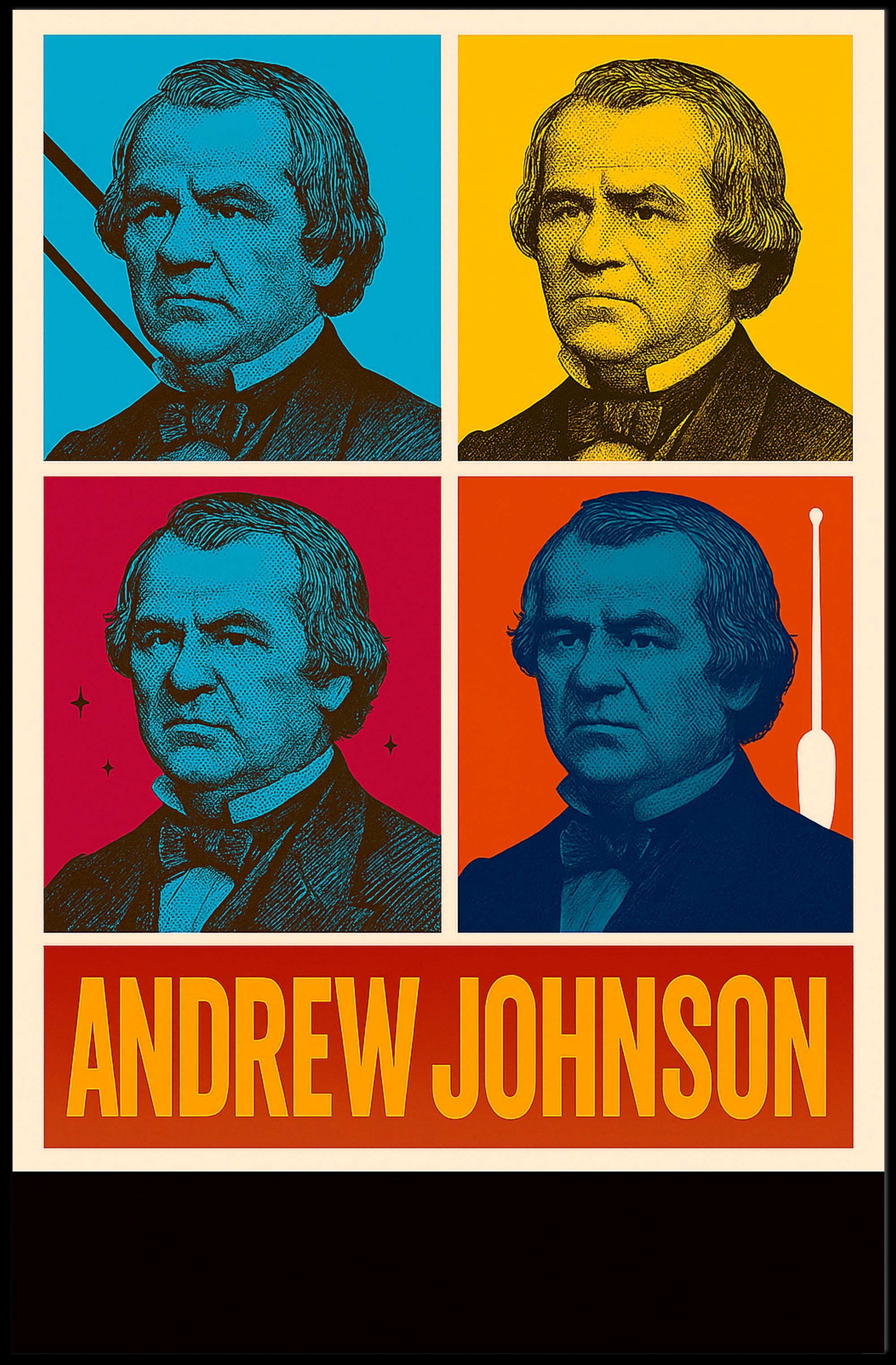 Andrew Johnson 17th President Wall Art Print PosterGoat