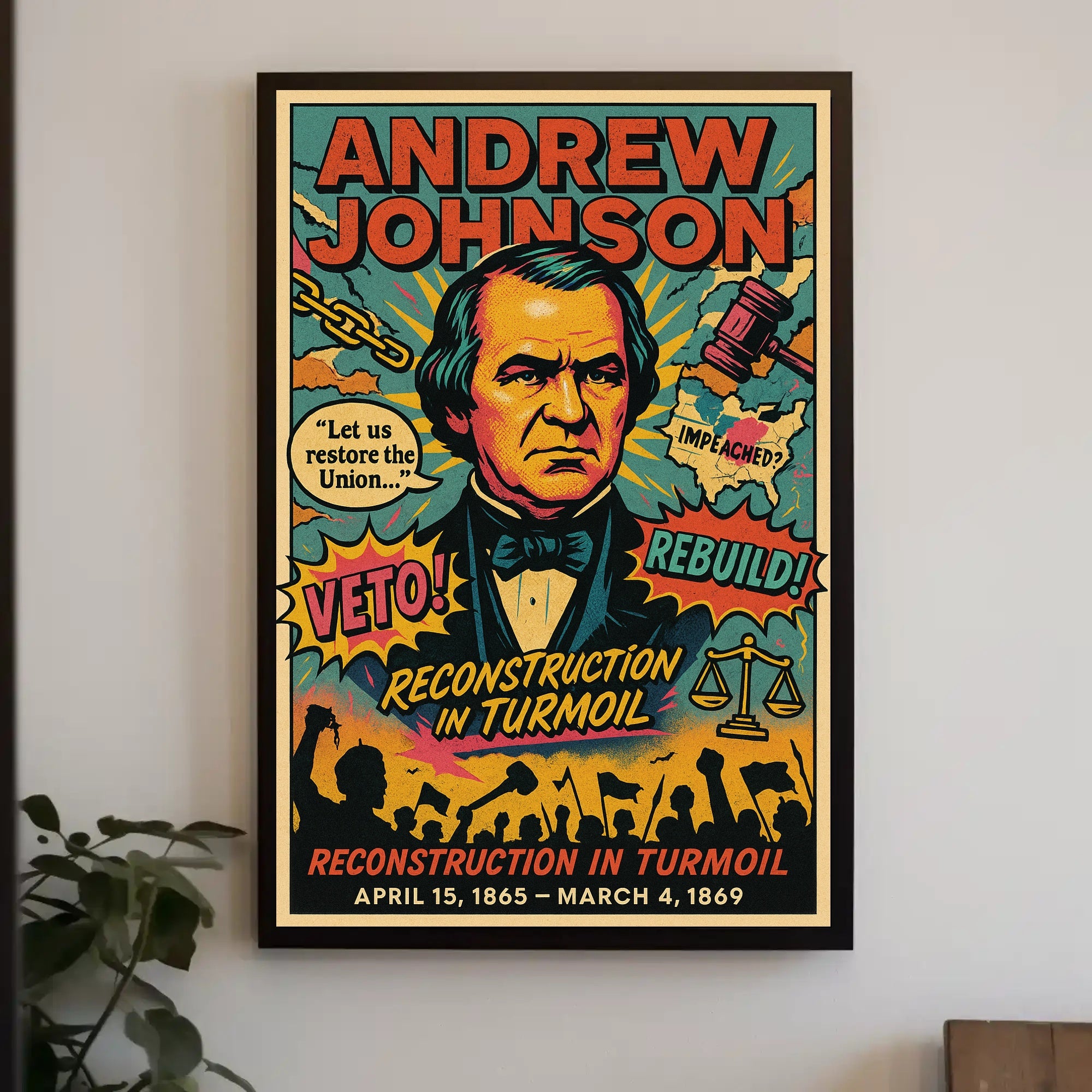 Andrew Johnson Reconstruction in Turmoil Poster PosterGoat