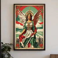 Angel-Woman Mexican-Inspired Fantasy or Mythology Poster PosterGoat